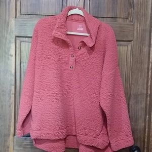 Aerie oversized sherpa pullover size xl